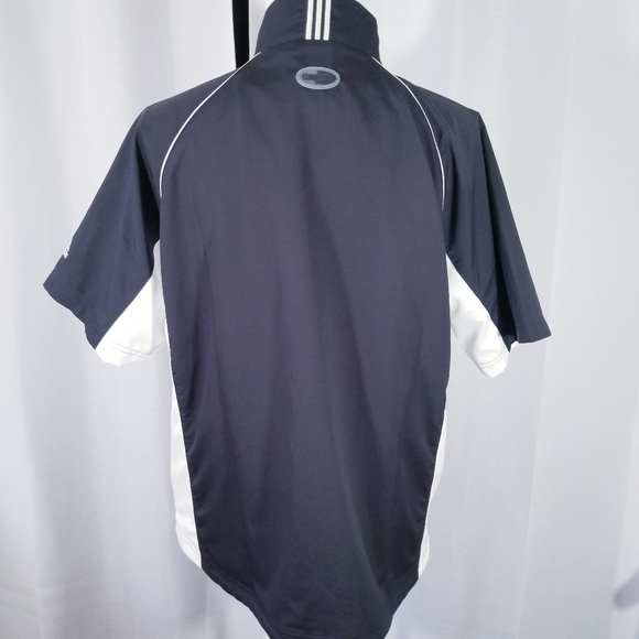 Adidas short sleeves zippered black white jacket - Picture 2 of 8